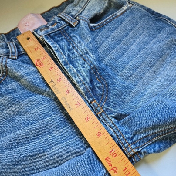 Revice Jeans Womens‎ 25 Blue Distressed Button Fly Raw Hem Straight - Picture 13 of 16
